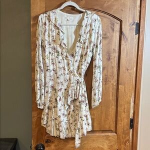 Floral Cream Mini Dress